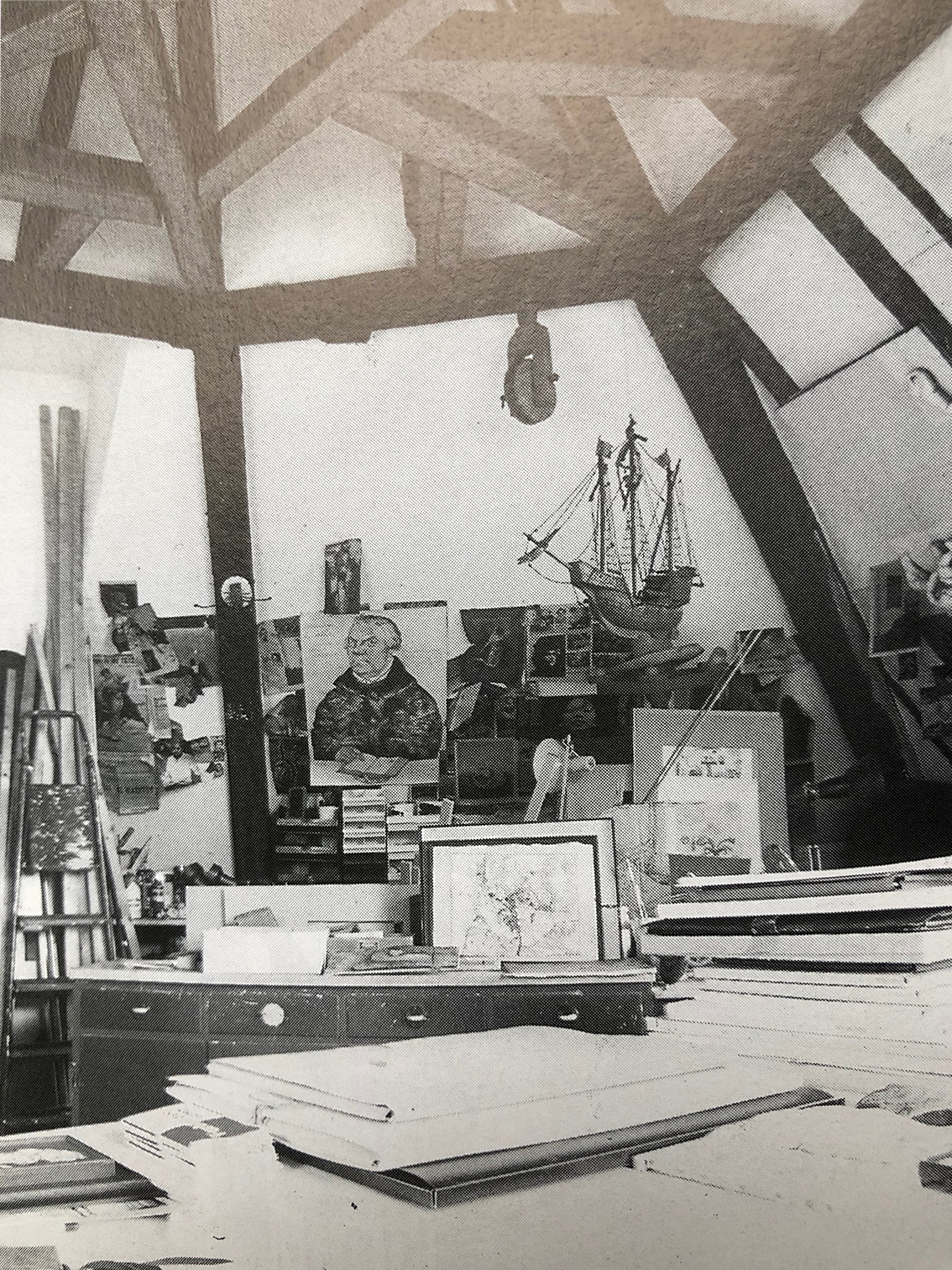 Das Atelier von Walter Helm in Aschaffenburg